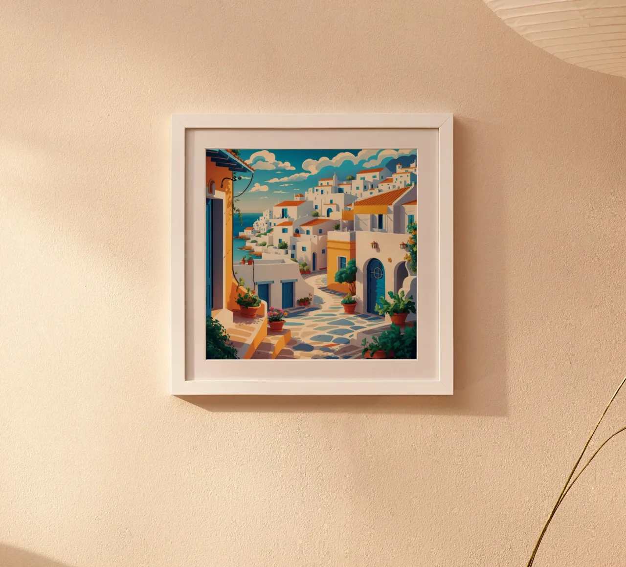 Sogno estivo di Santorini poster da Haven Mirage