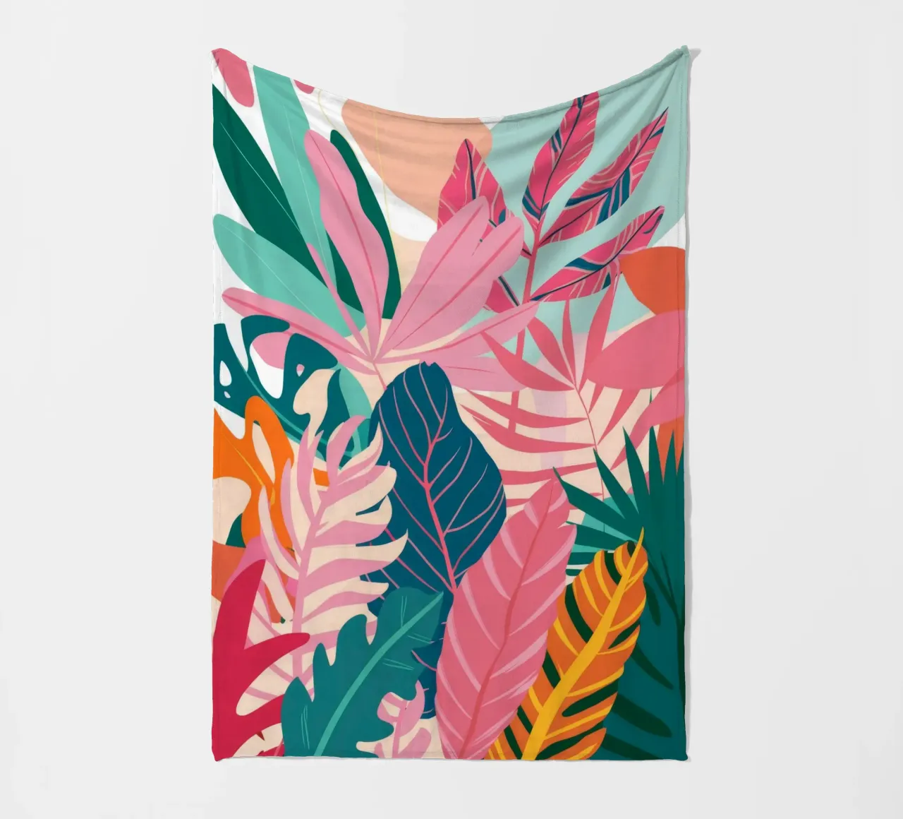 Paradiso rosa tropicale coperta in pile da Haven Mirage