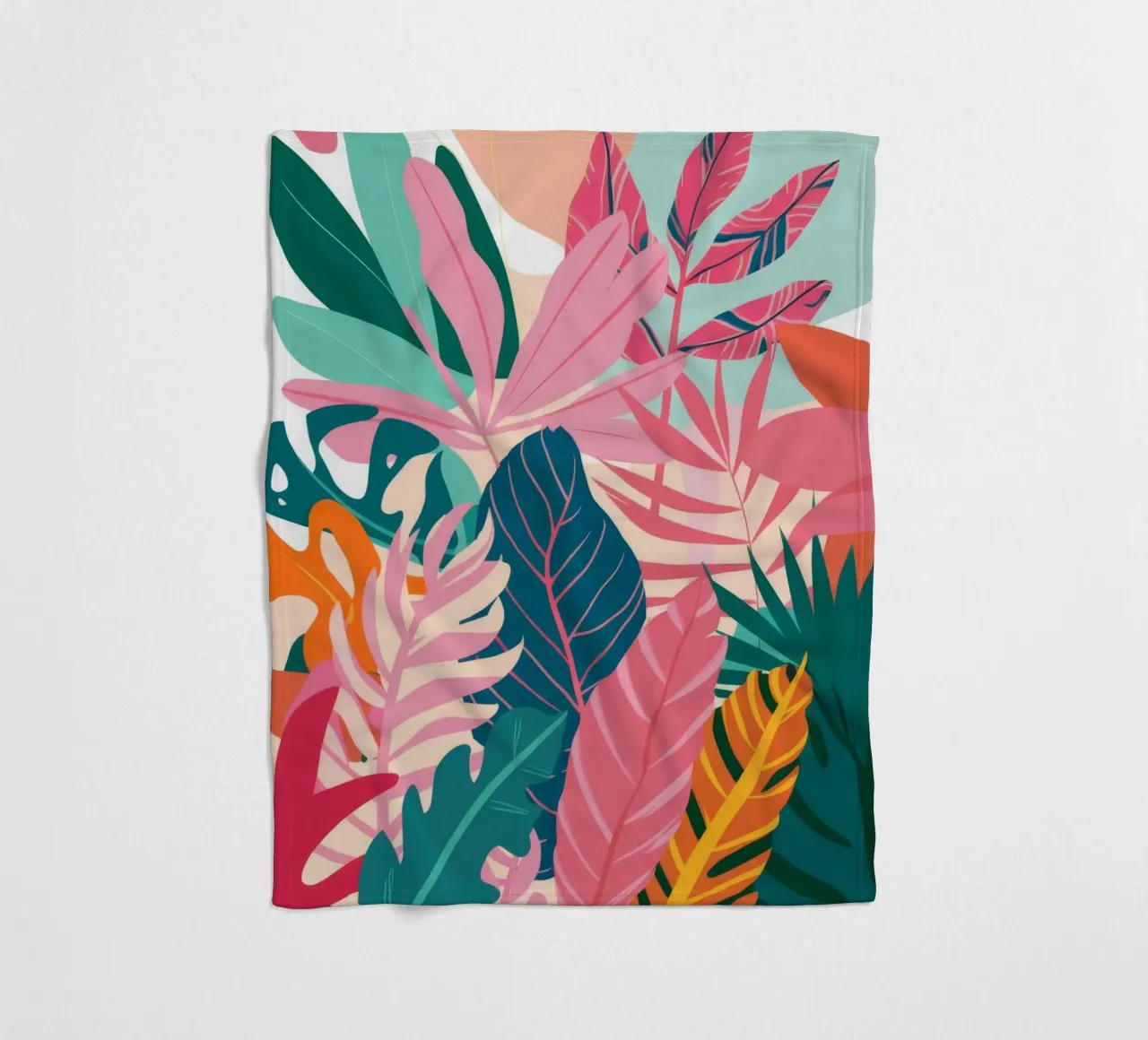 Paradiso rosa tropicale coperta in pile da Haven Mirage