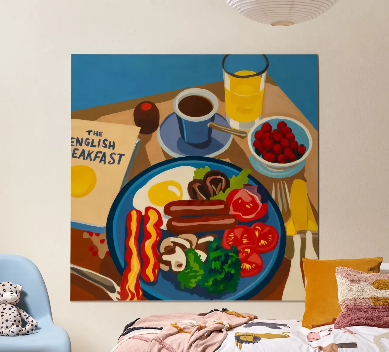 Le petit-déjeuner idéal poster avec cadre en aluminium de Jasper Rune