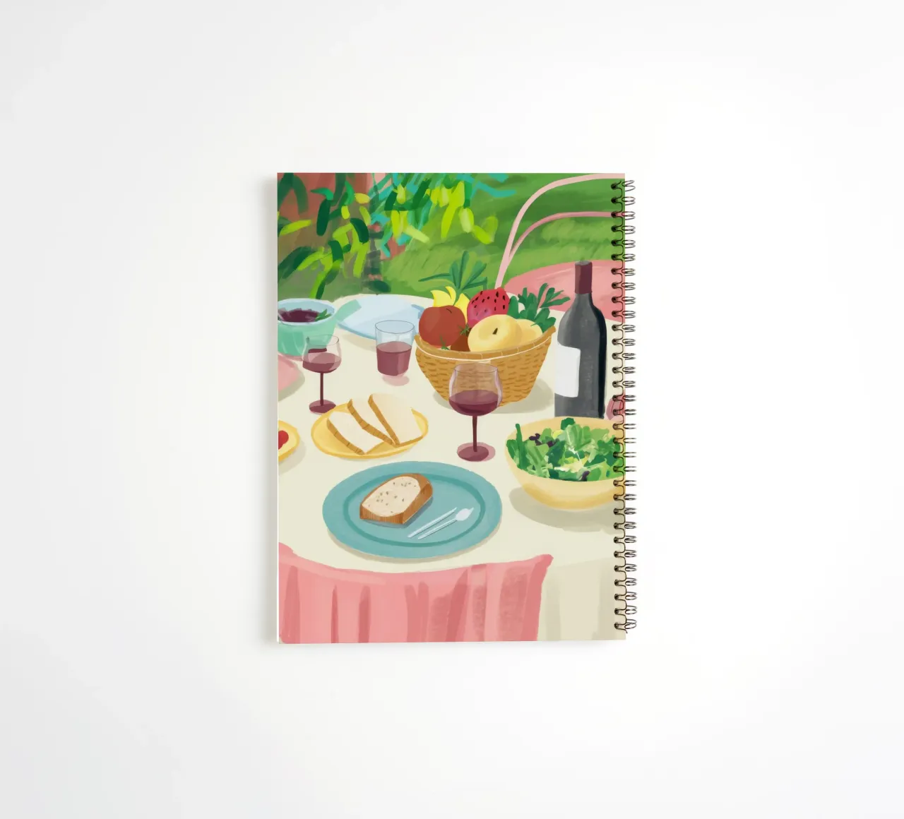 Garden Feast Al Fresco spiral notebook by Haven Mirage
