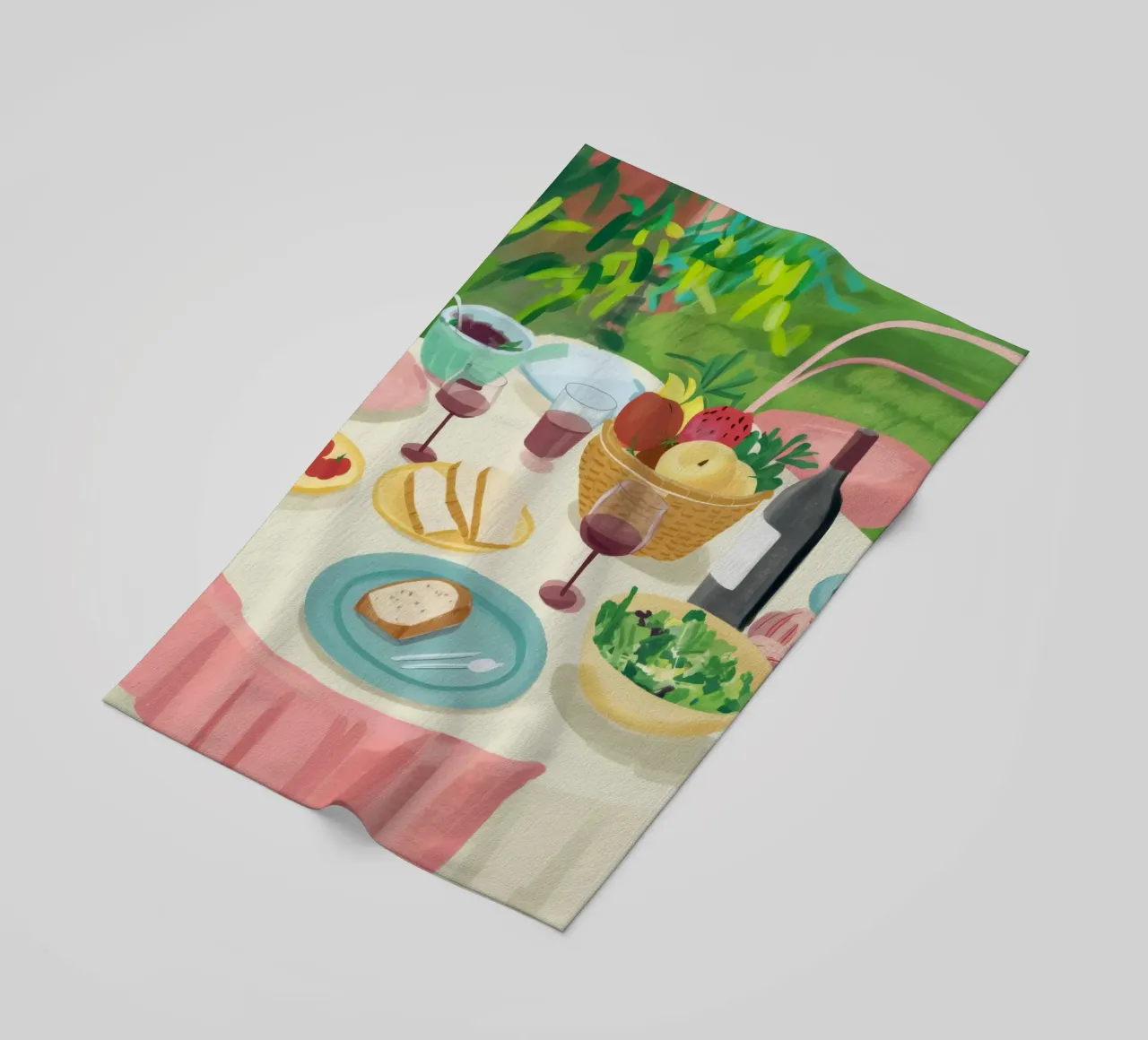 Garden Feast Al Fresco beach towel by Haven Mirage