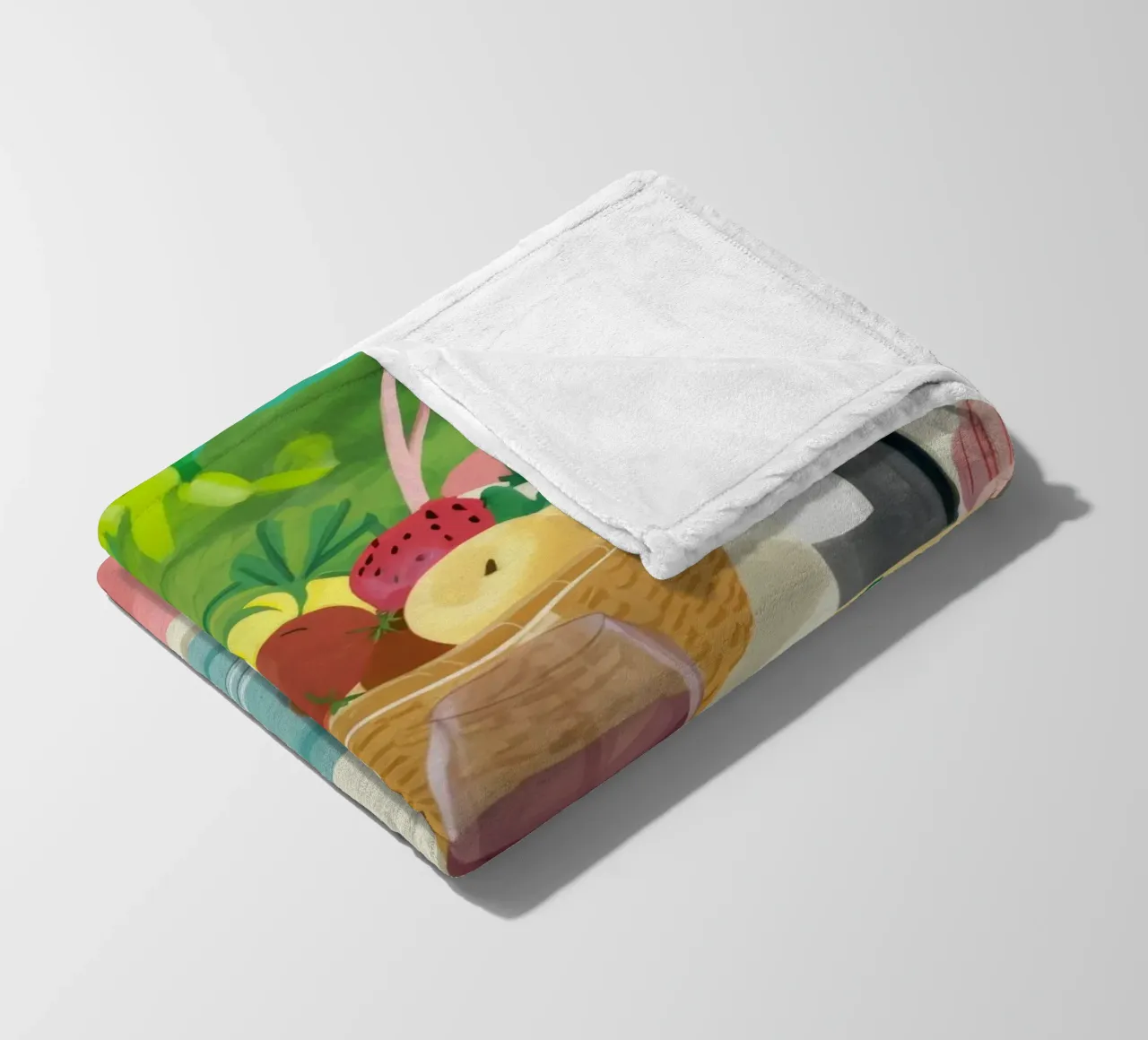 Garden Feast Al Fresco fleece blanket by Haven Mirage