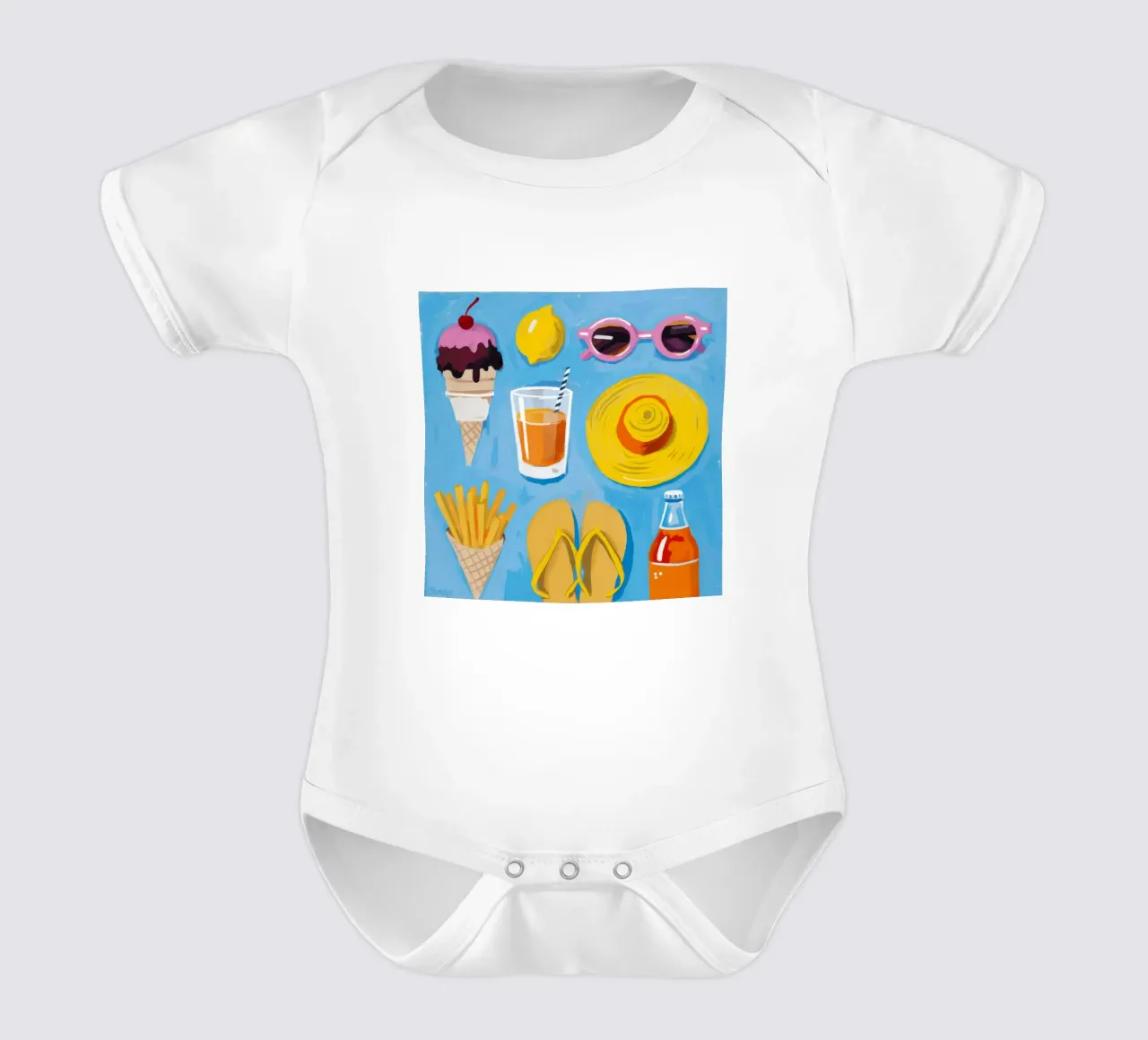 Summer Essentials Flatlay body bébé de Jasper Rune