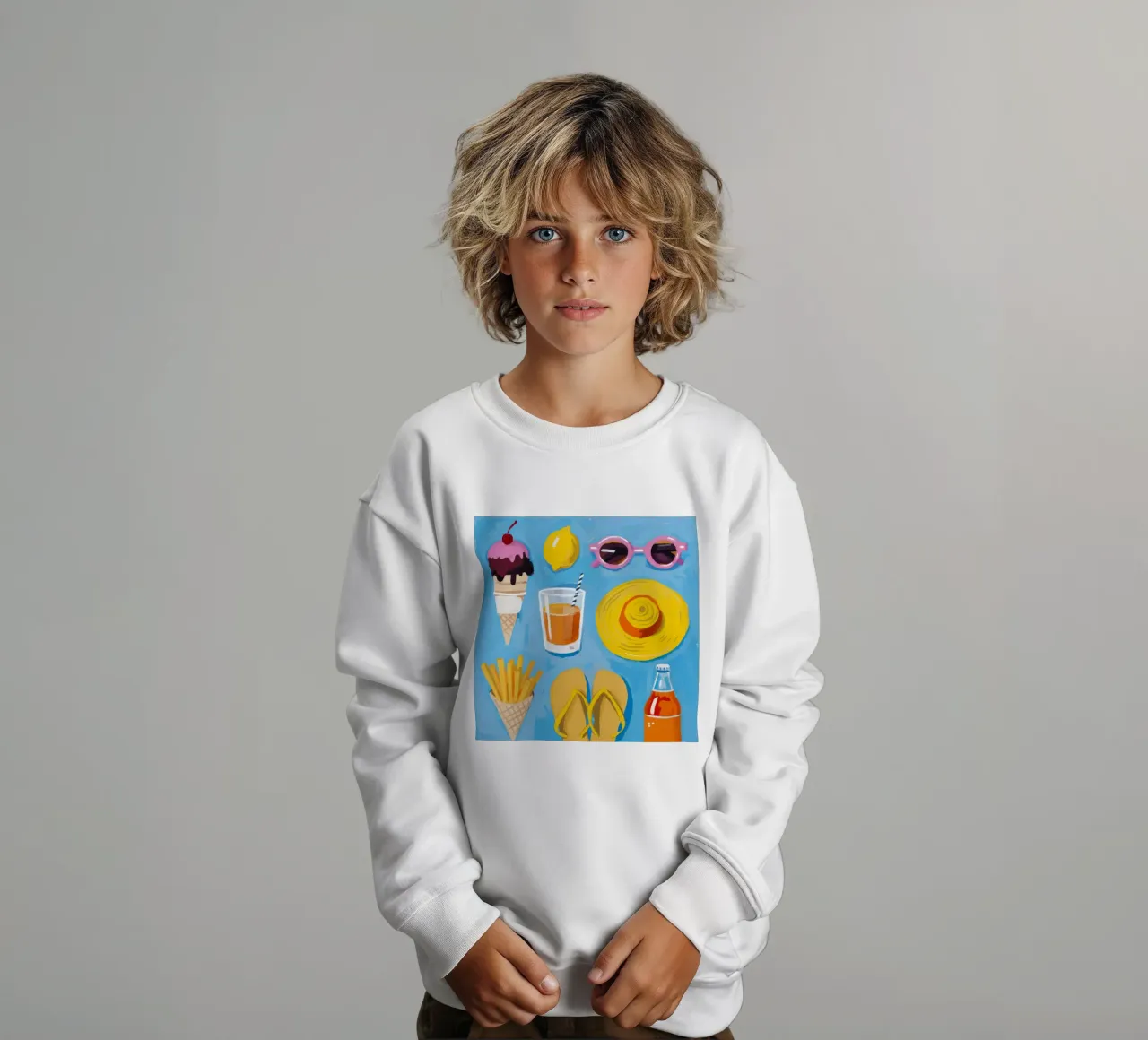 Summer Essentials Flatlay kids sweatshirt by Jasper Rune