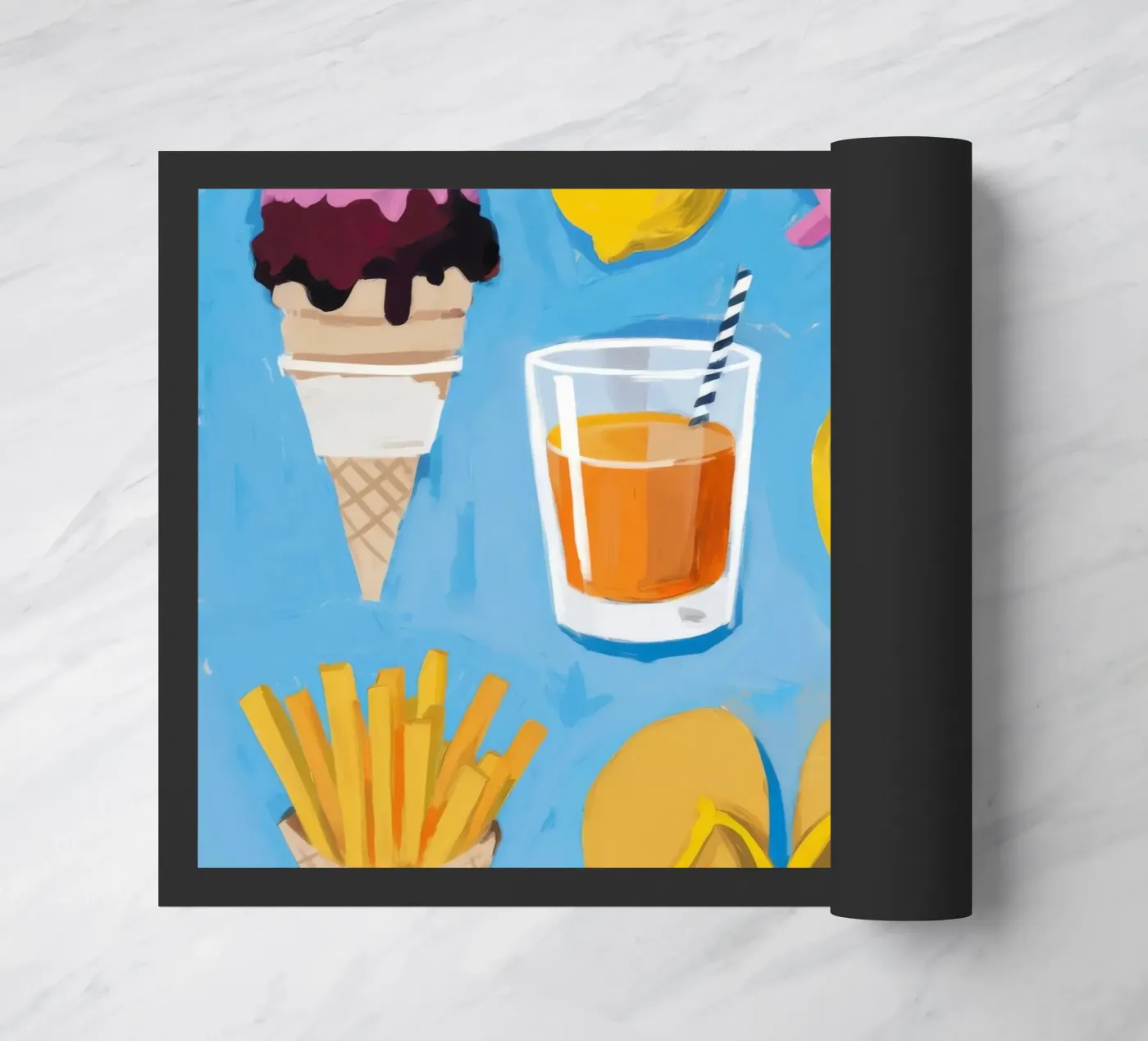 Summer Essentials Flatlay doormat by Jasper Rune