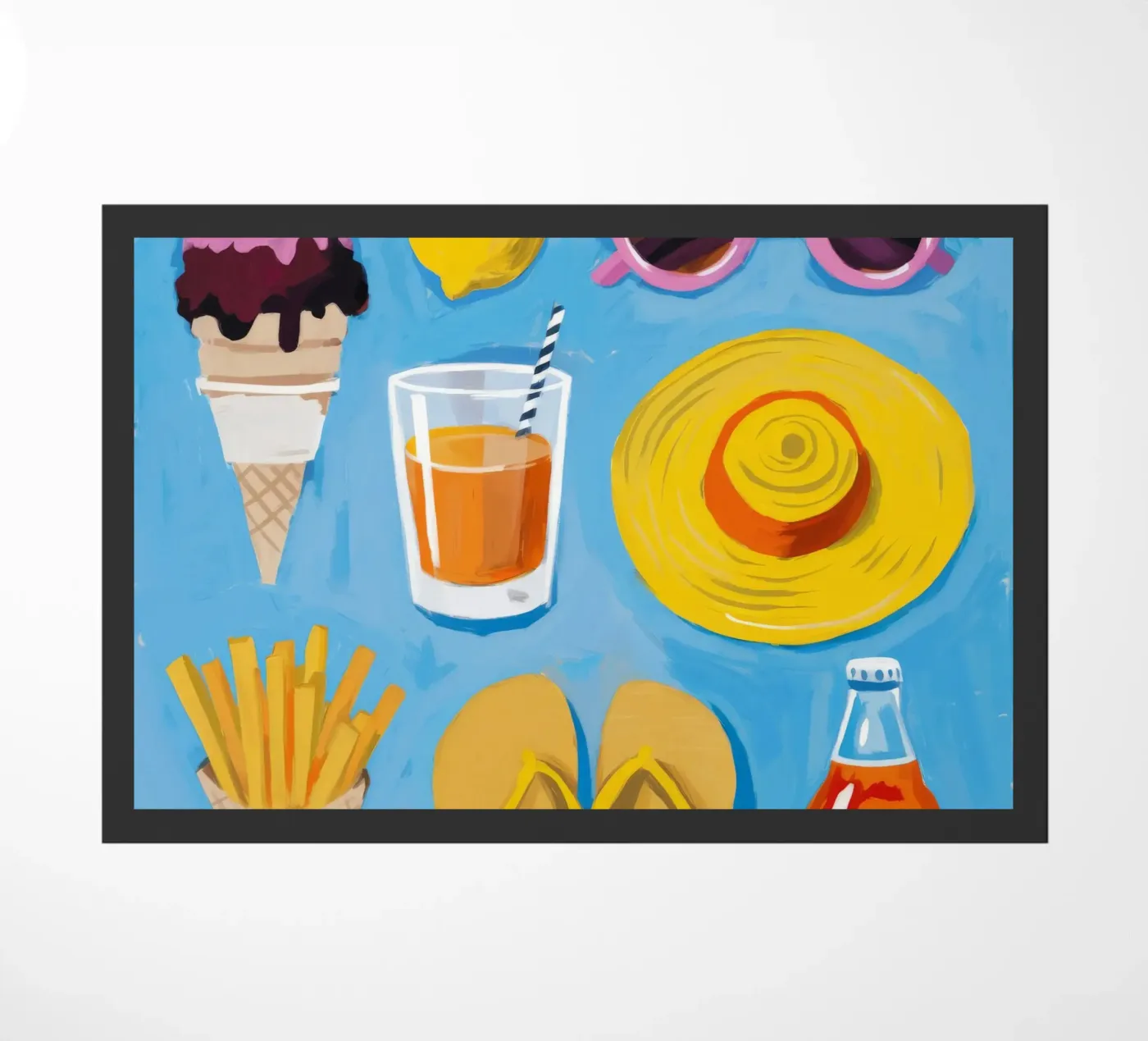 Summer Essentials Flatlay doormat by Jasper Rune