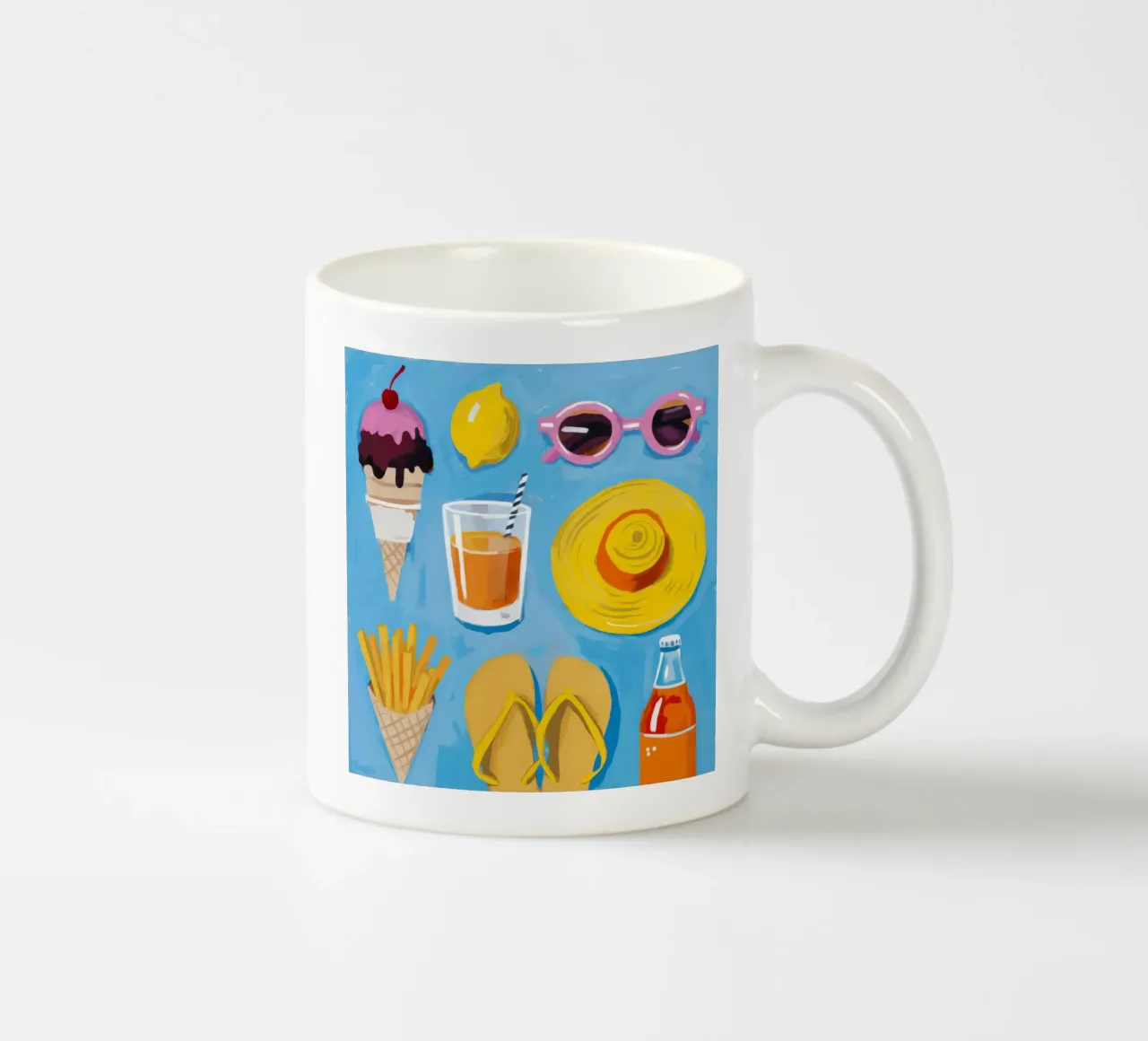 Summer Essentials Flatlay ceramic mug by Jasper Rune