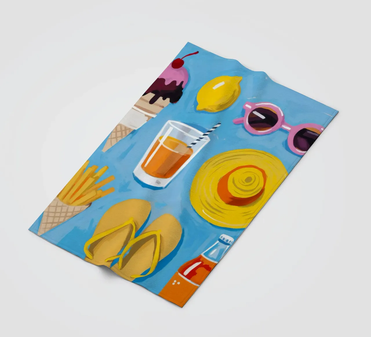 Summer Essentials Flatlay Fleecedecke von Jasper Rune