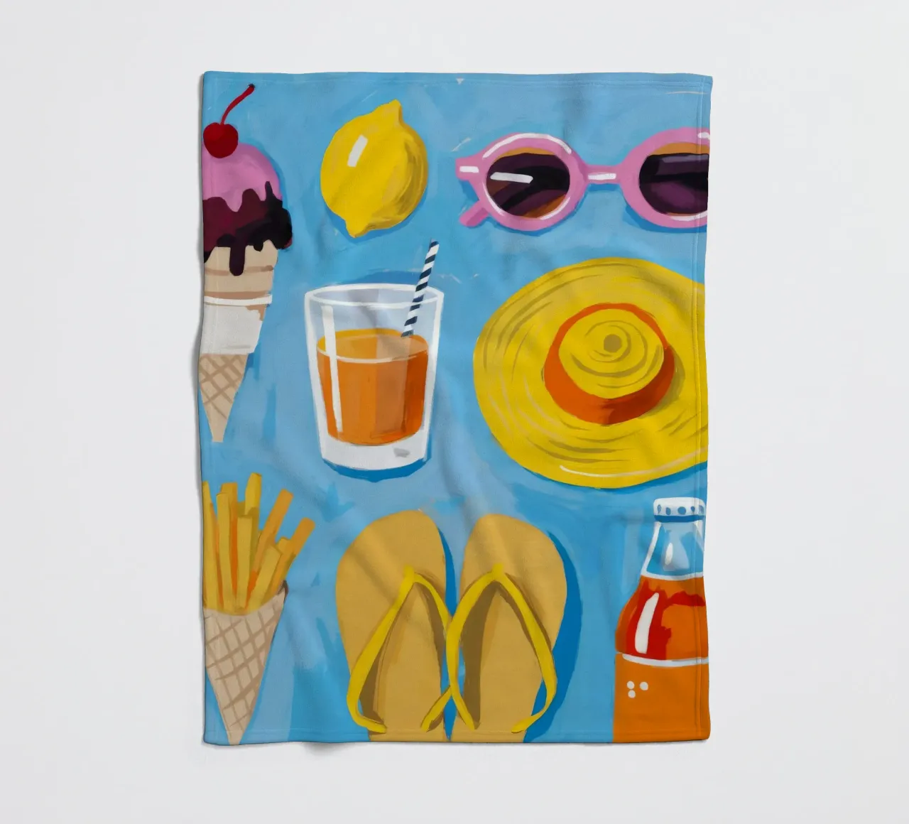 Summer Essentials Flatlay Fleecedecke von Jasper Rune