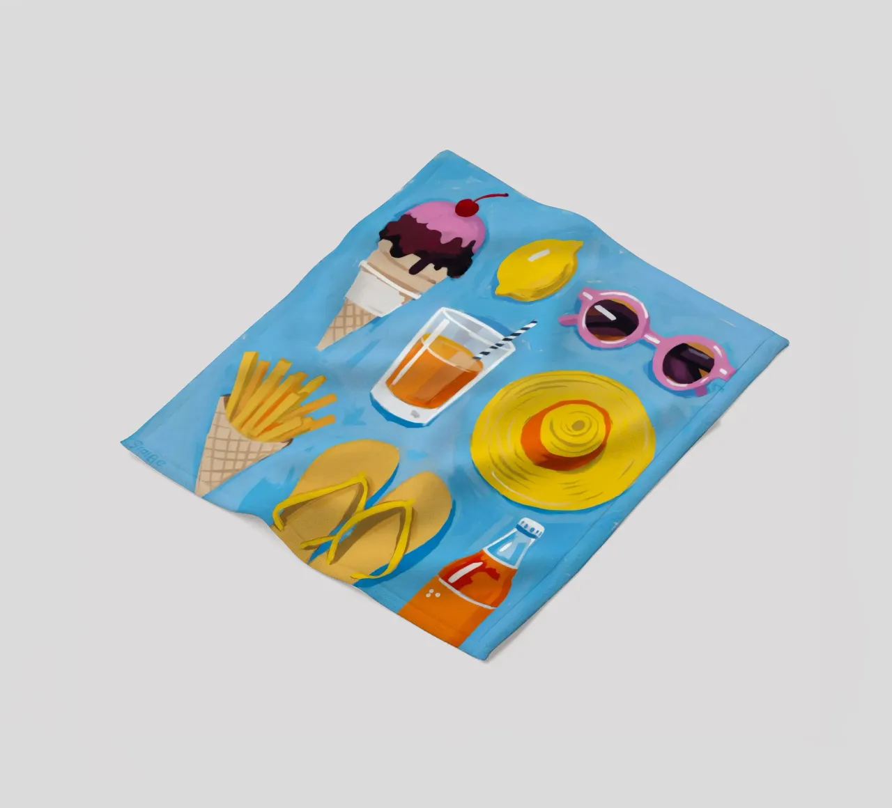 Summer Essentials Flatlay Fleecedecke von Jasper Rune