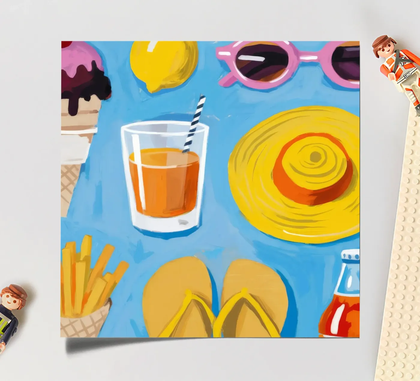 Summer Essentials Flatlay sticker sheet by Jasper Rune