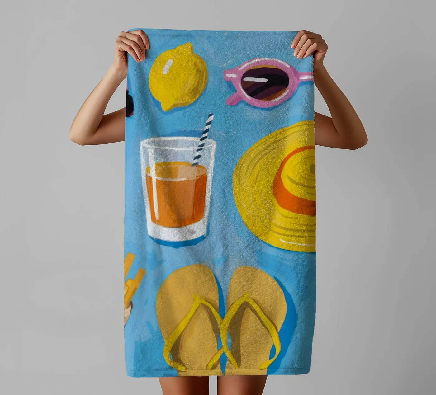 Zomer Essentials Flatlay badhanddoek van Jasper Rune