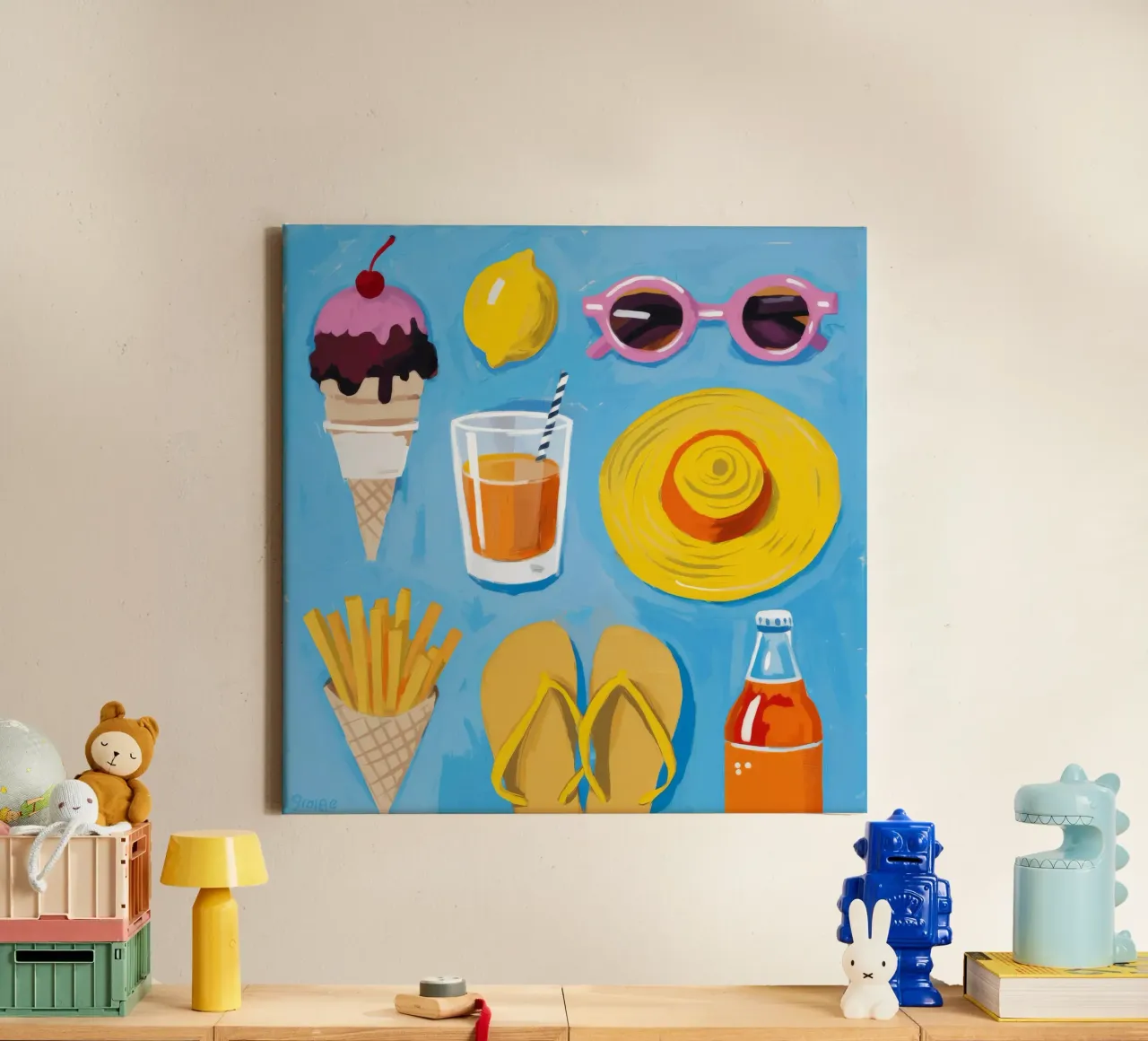 Summer Essentials Flatlay canvas by Jasper Rune