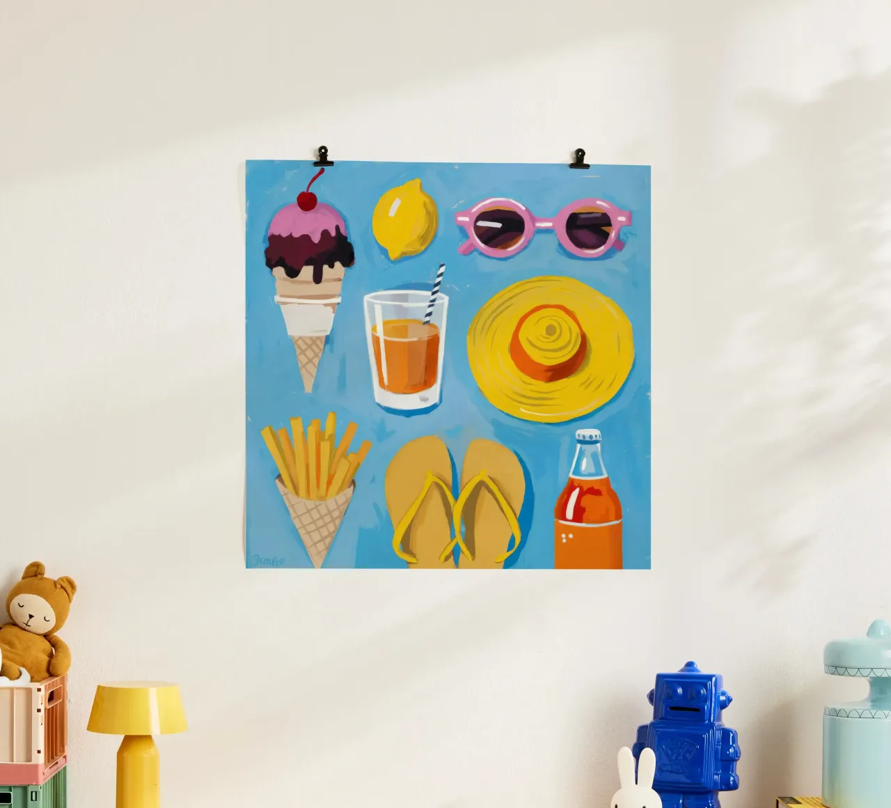 Summer Essentials Flatlay poster by Jasper Rune