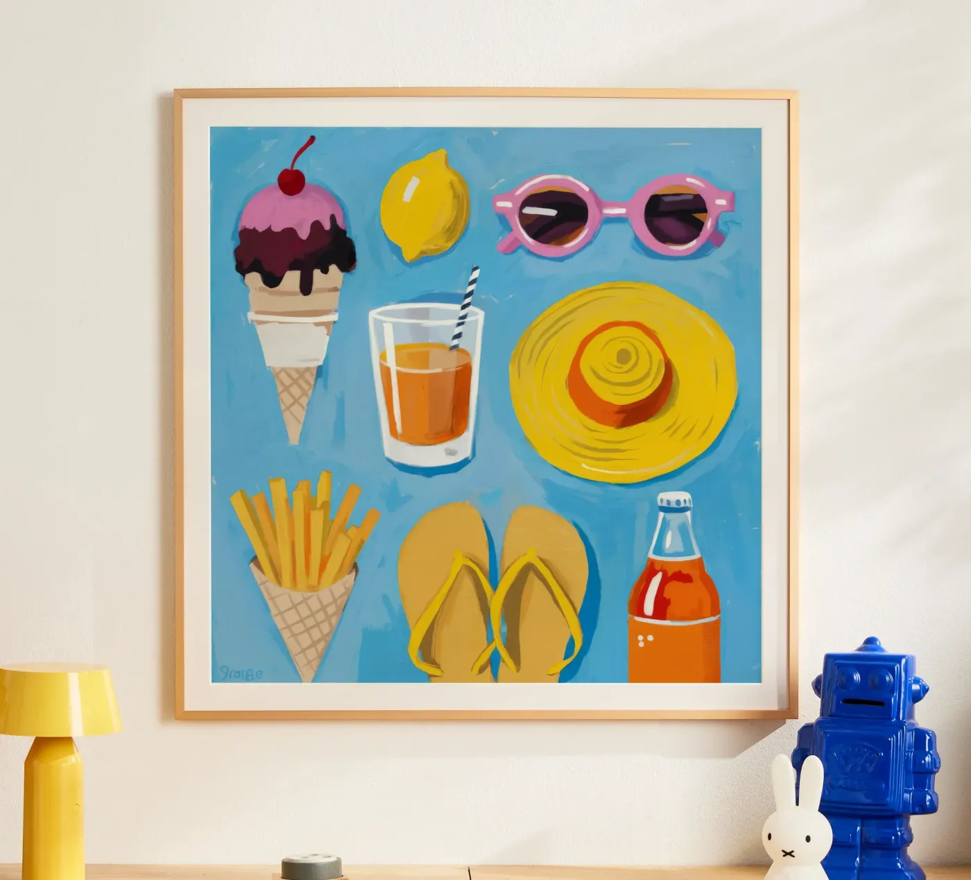 Summer Essentials Flatlay poster van Jasper Rune