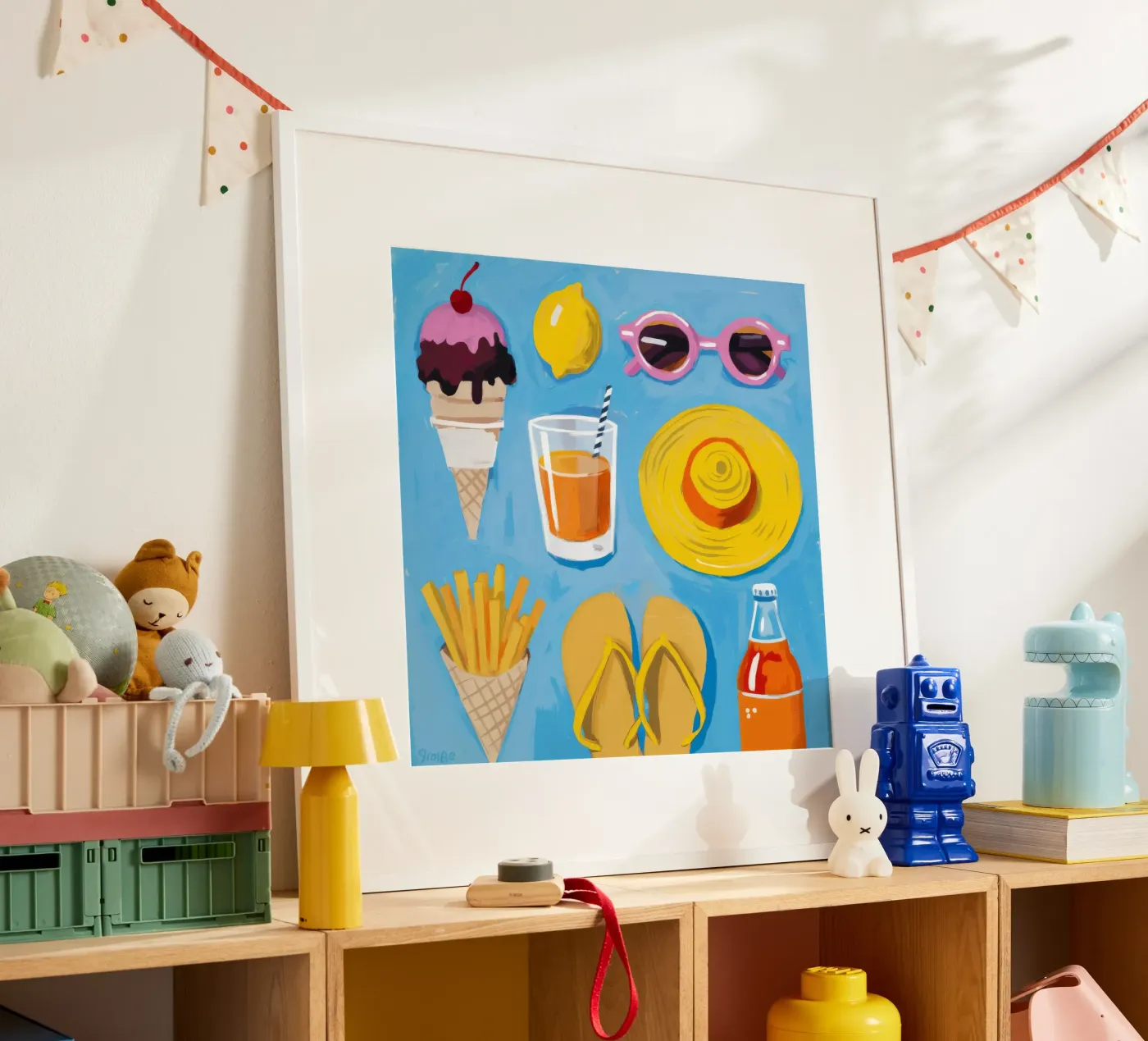 Summer Essentials Flatlay poster van Jasper Rune