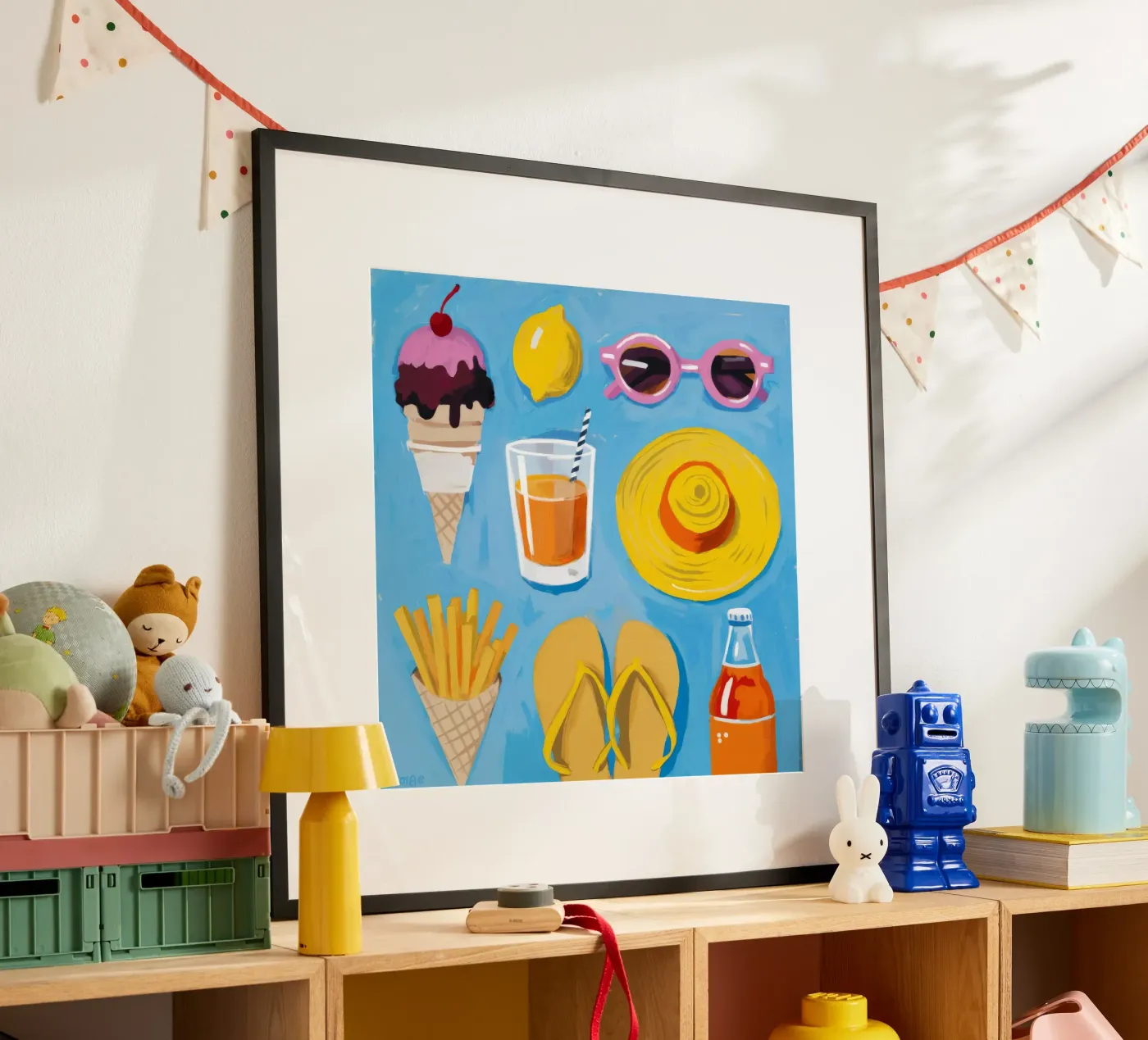 Summer Essentials Flatlay poster van Jasper Rune