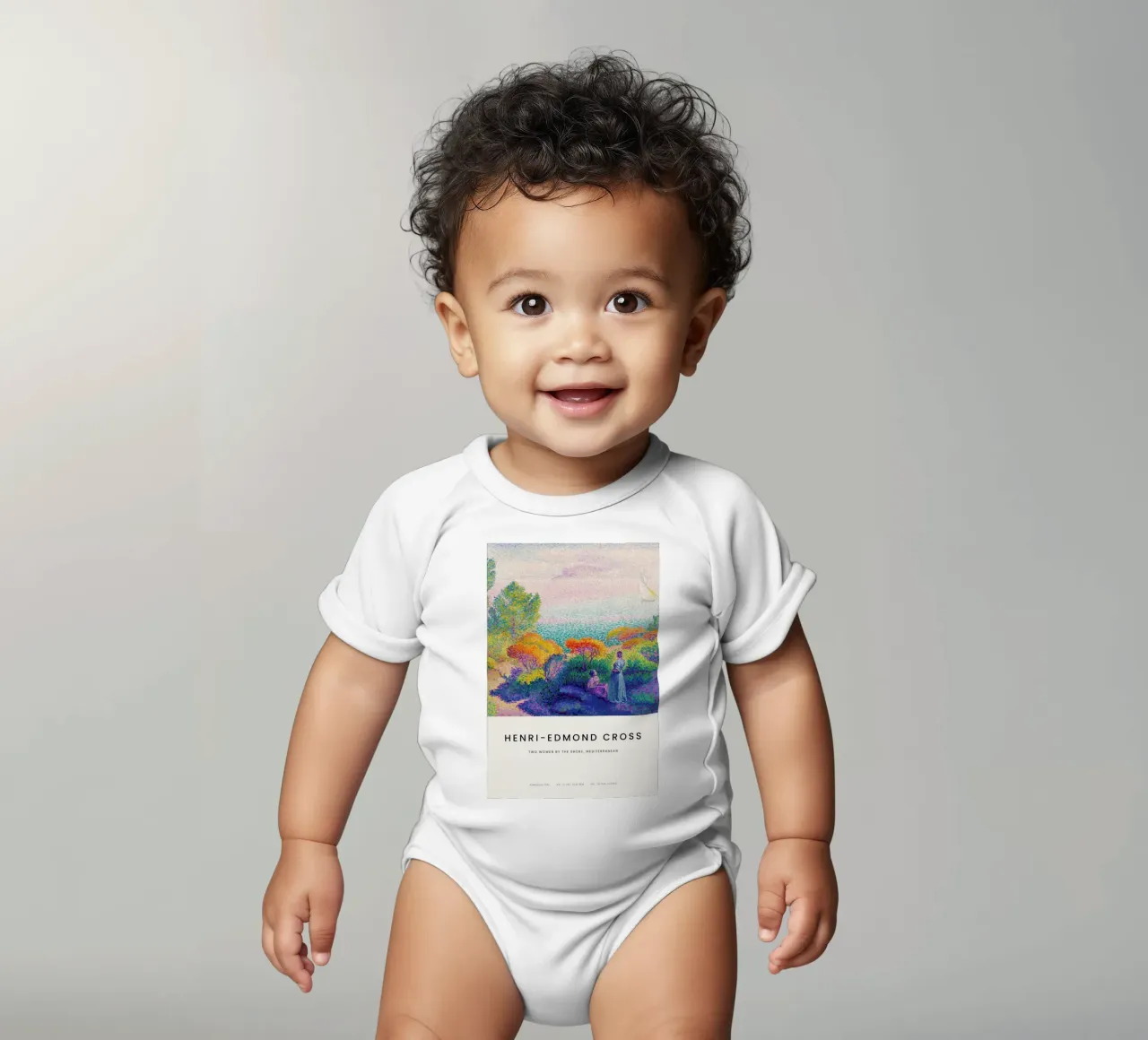 Cross - Two Women by the Shore body neonato maniche corte da Vintage by JUNIQE