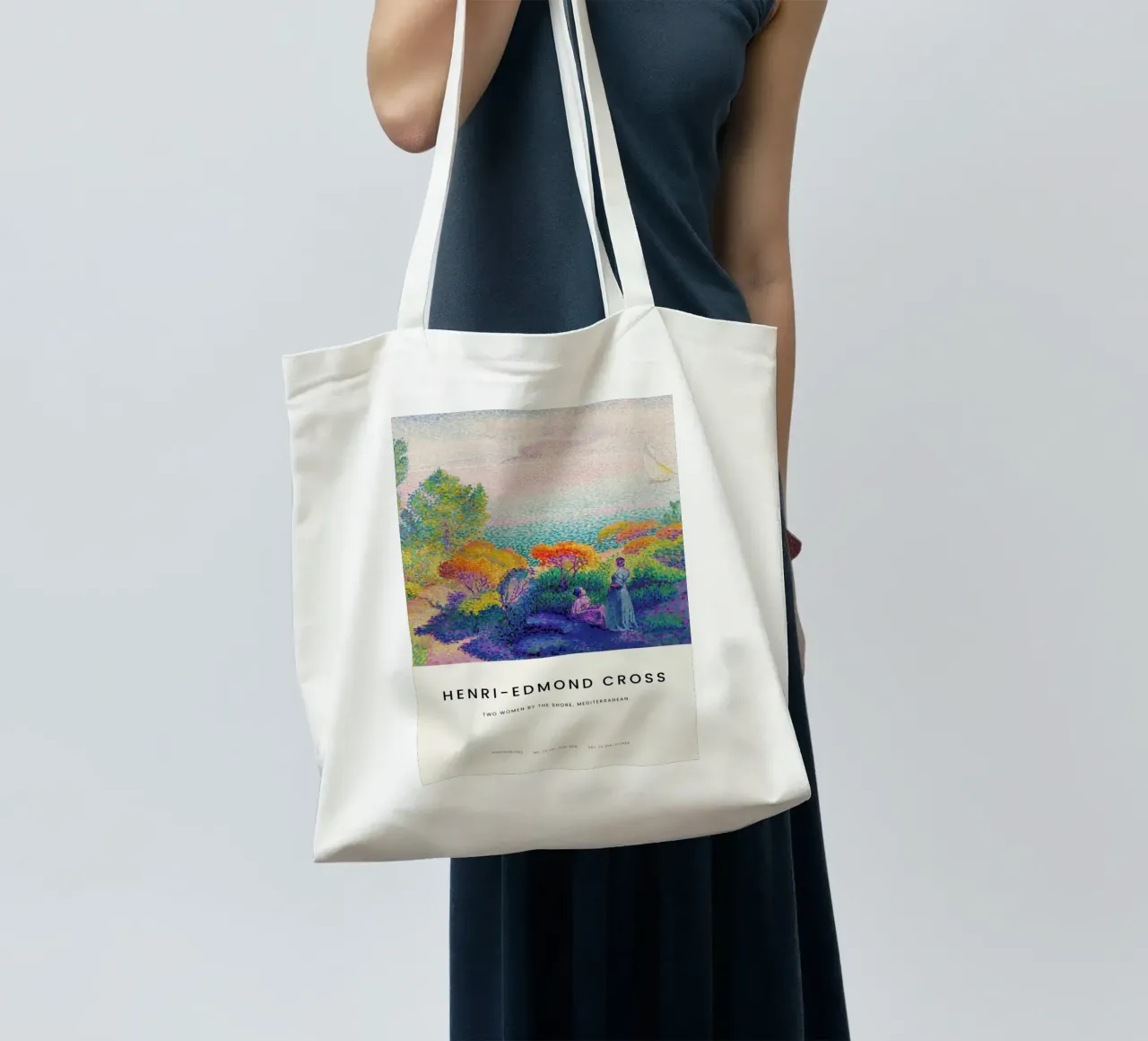 Cross - Two Women by the Shore borsa in juta da Vintage by JUNIQE