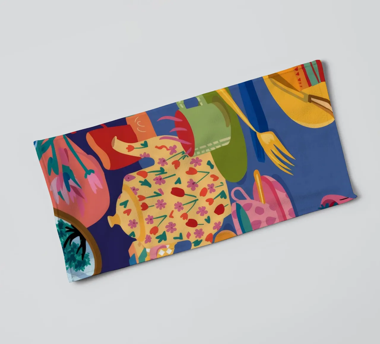 Abstract Teapot Swirls towel by Haven Mirage