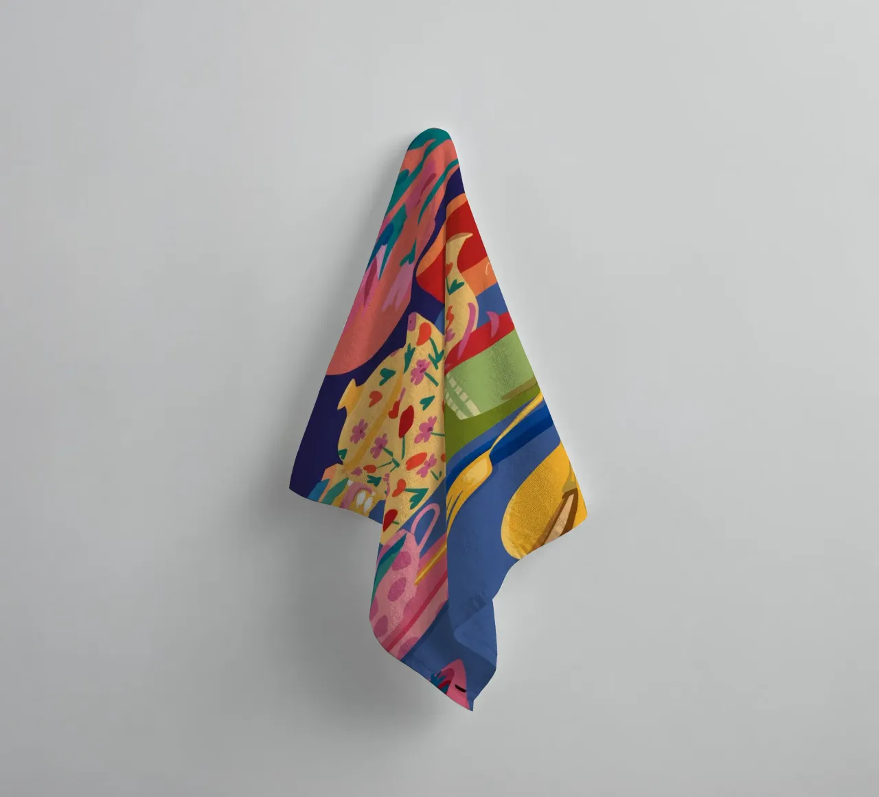 Abstract Teapot Swirls towel by Haven Mirage