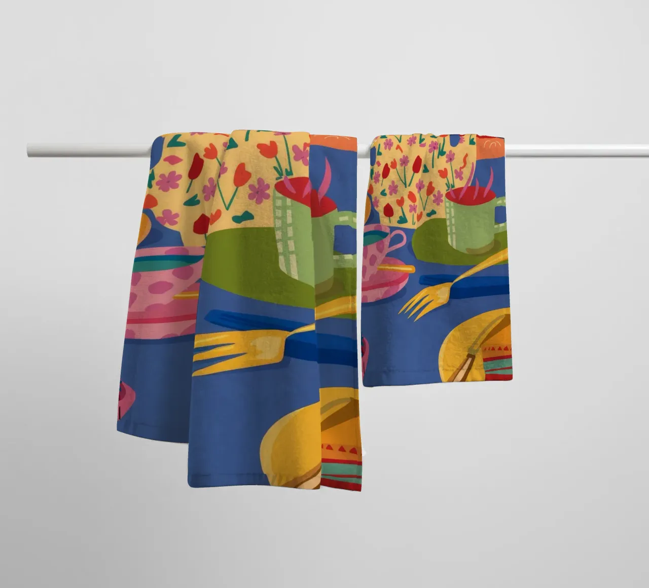 Abstract Teapot Swirls towel by Haven Mirage
