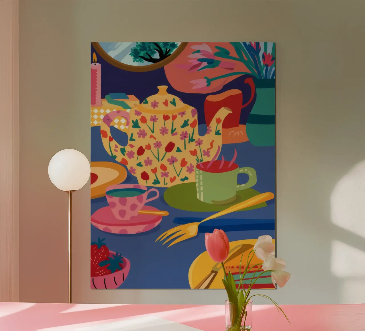 Tourbillons abstraits de théière poster de Haven Mirage