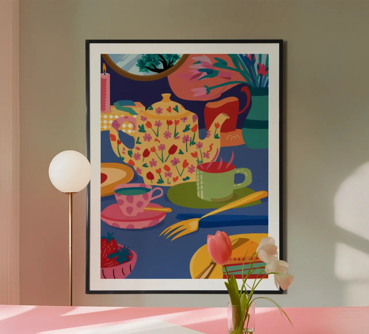 Tourbillons abstraits de théière poster de Haven Mirage