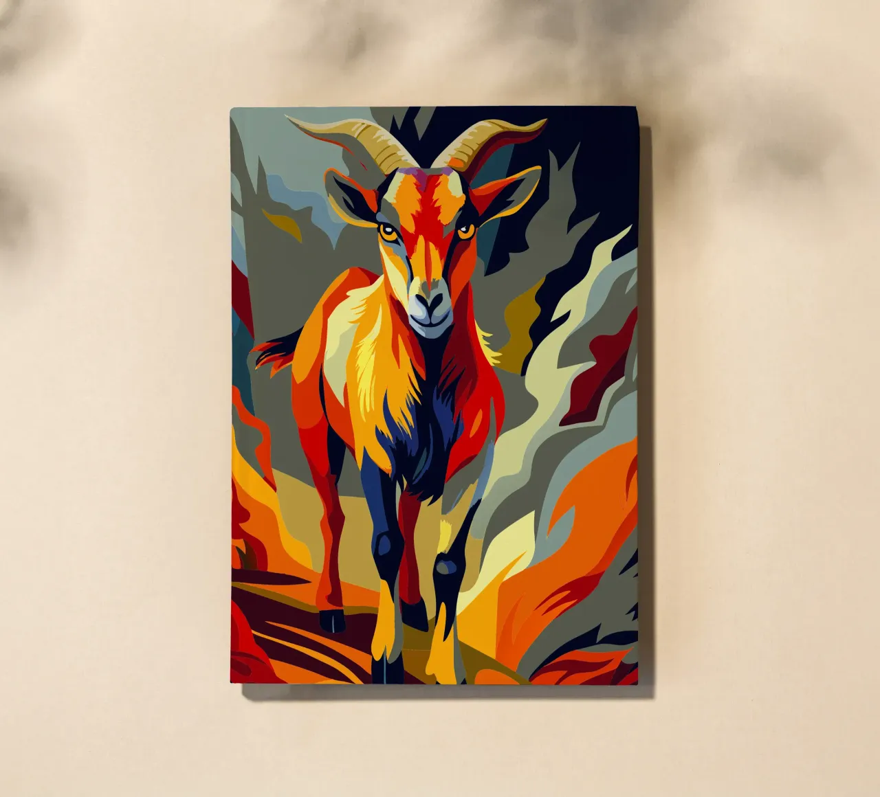 goat painting art notebook by zetazone