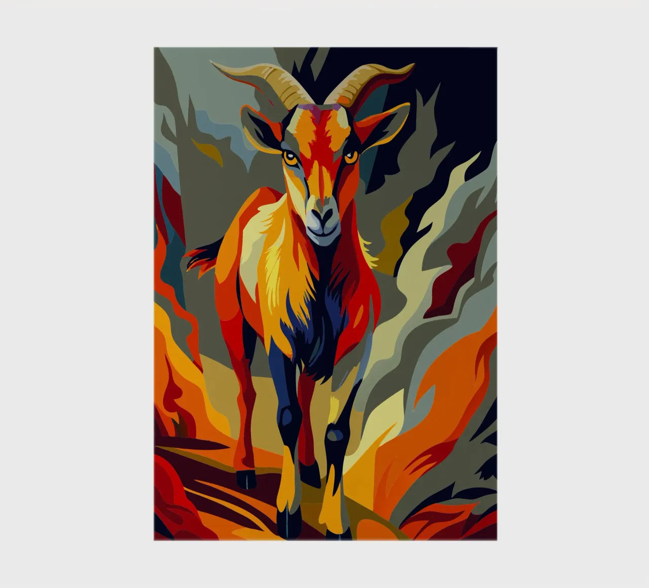 goat painting art notebook by zetazone