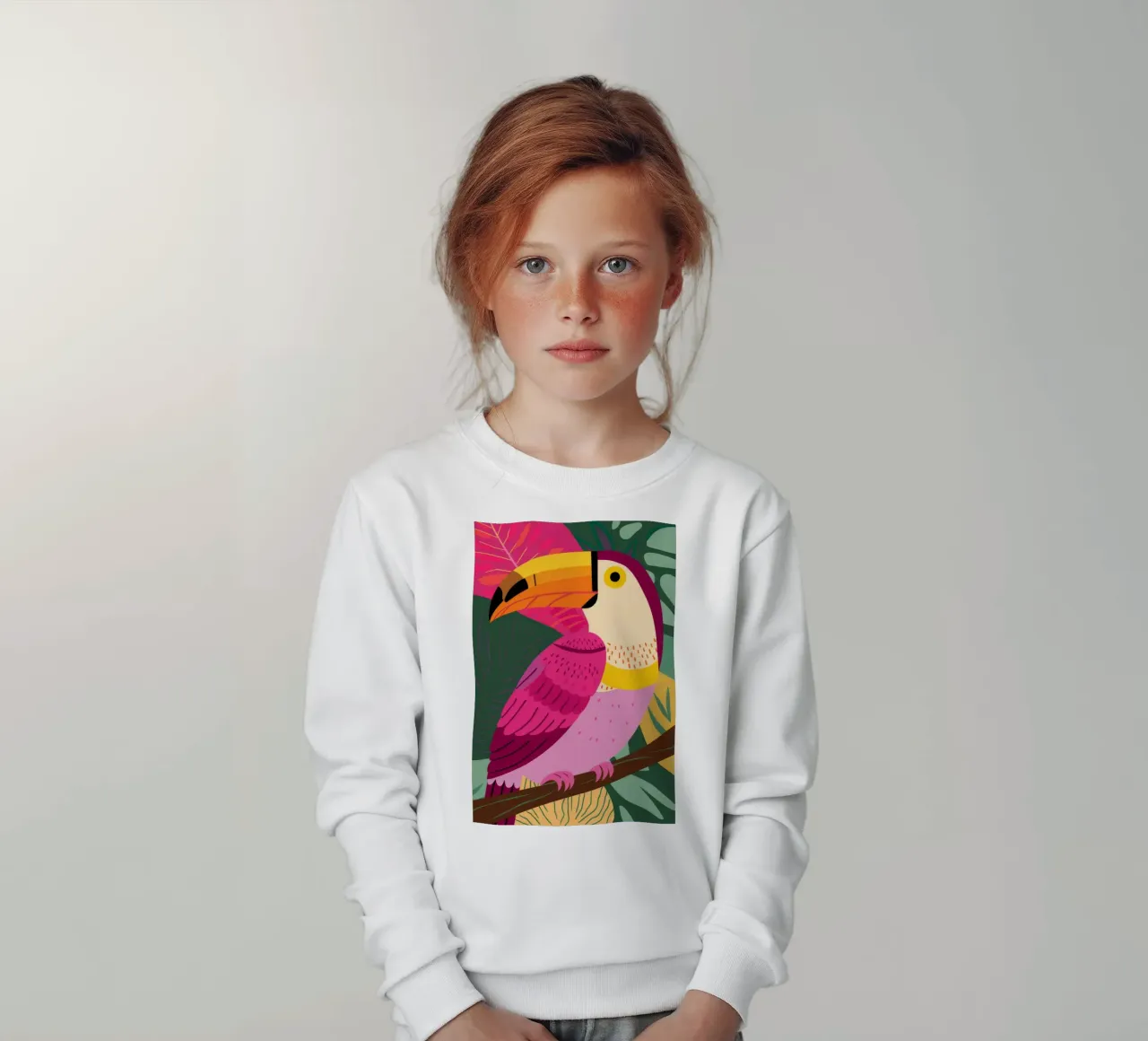 Toucan Tropics Tango felpa bambino da Haven Mirage