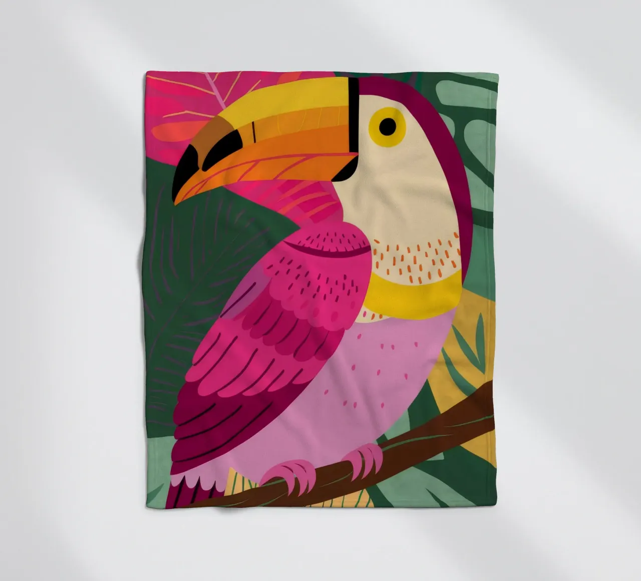 Toucan Tropics Tango coperta in pile da Haven Mirage