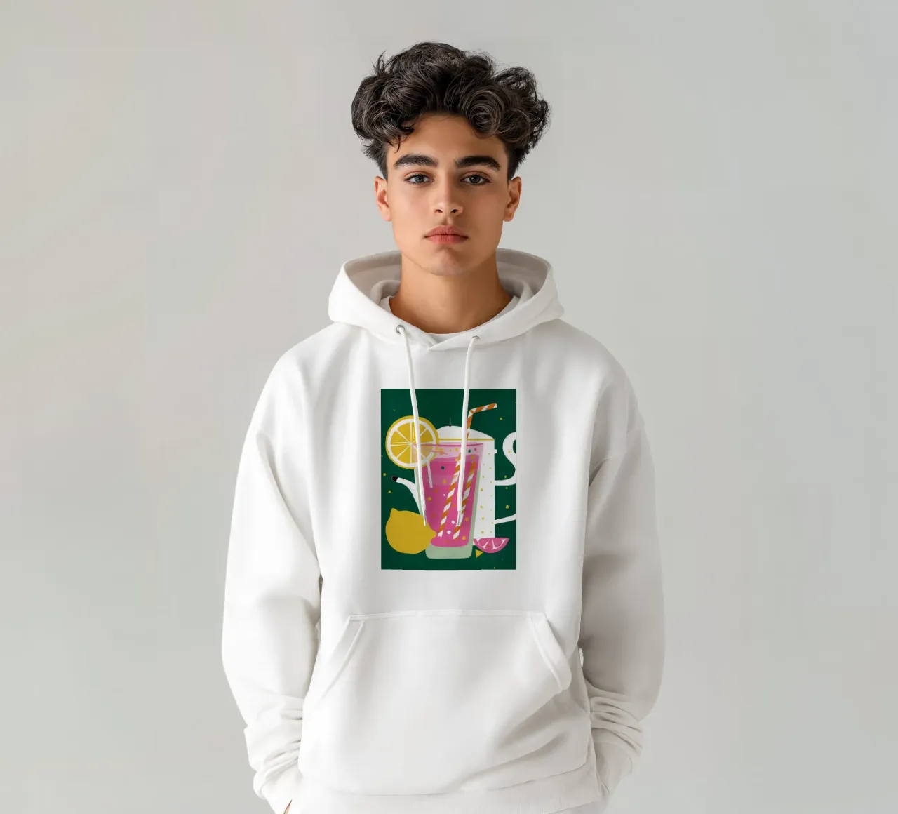 Limonata rosa pop felpa con cappuccio da Jasper Rune