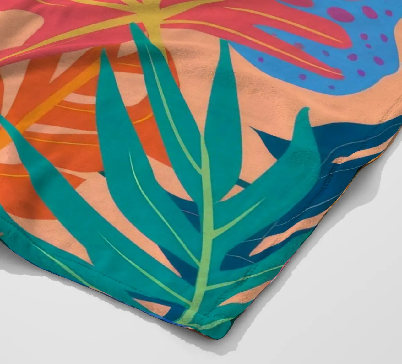 Coral Reef Jungle fleece blanket by Paez Harmony