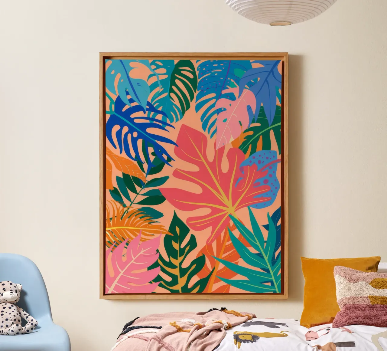 Koraalrif jungle canvas met Baklijst van Paez Harmony