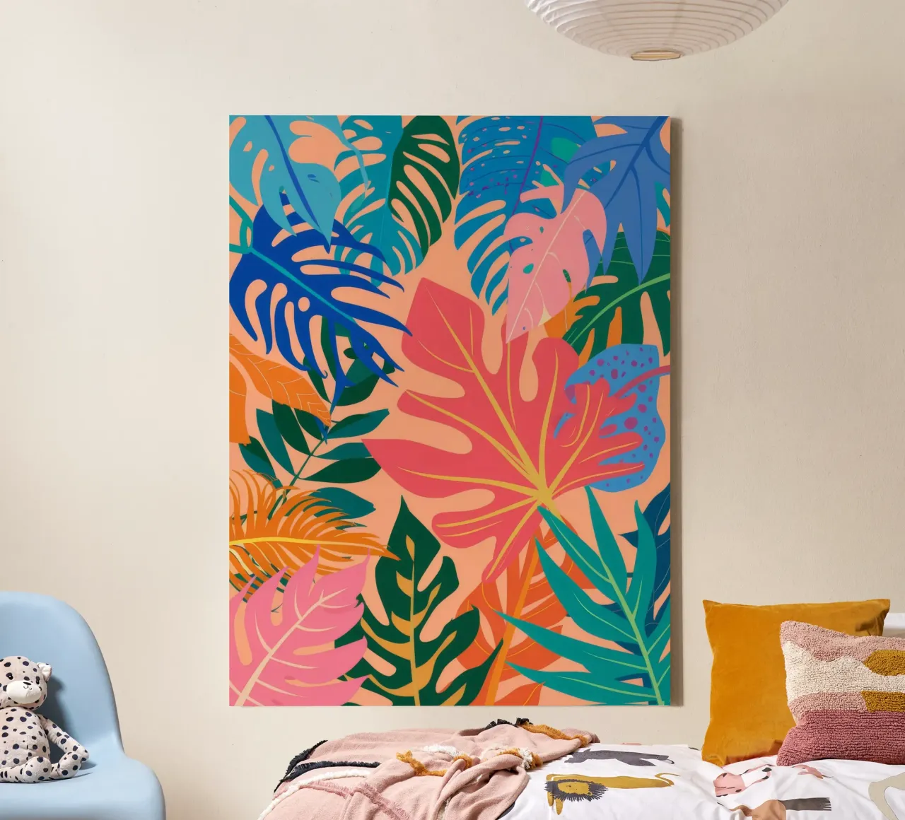 Koraalrif jungle canvas met Baklijst van Paez Harmony
