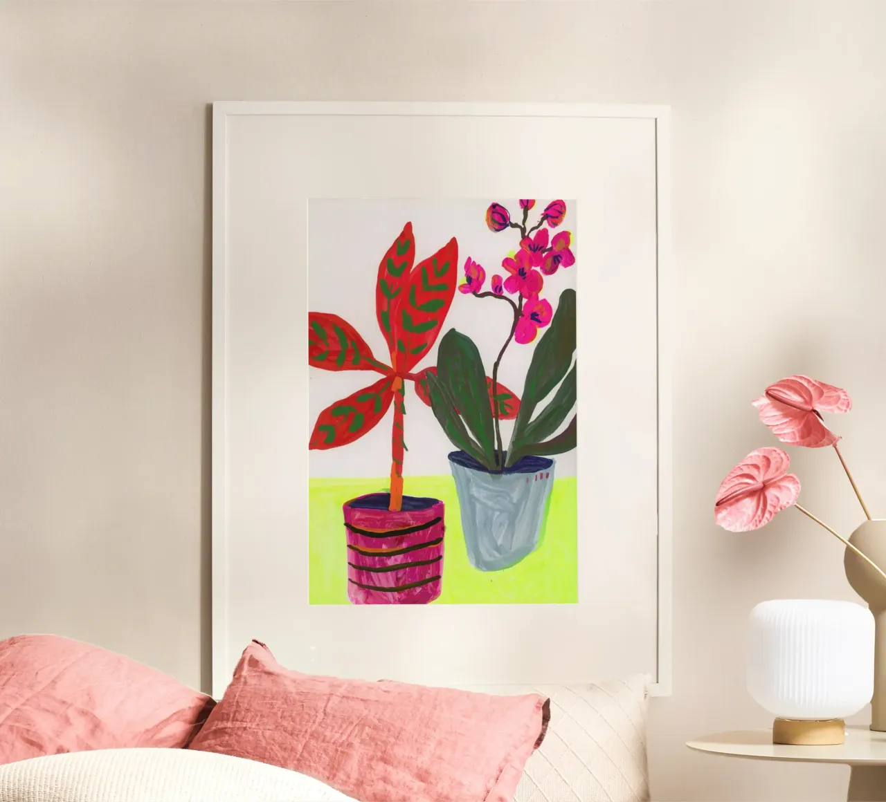 House Plants poster con telaio in plastica da Sonia Brittain