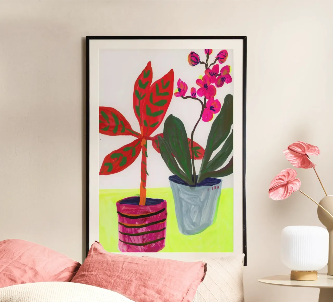 House Plants poster con telaio in plastica da Sonia Brittain
