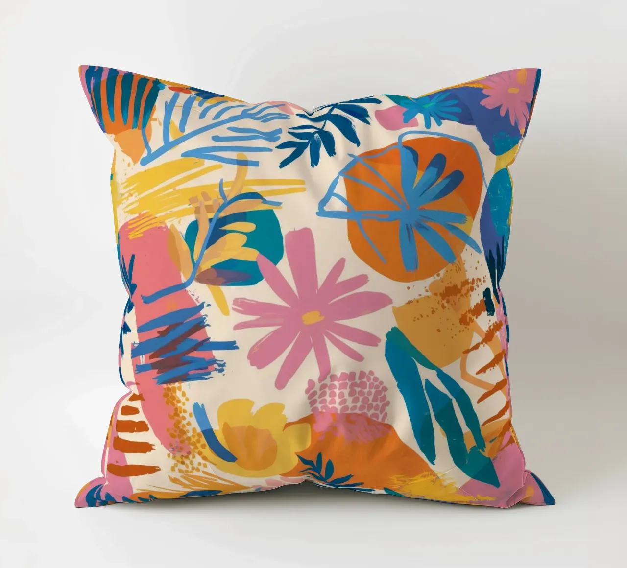Abstract Island Bloom decorative cushion by Haven Mirage