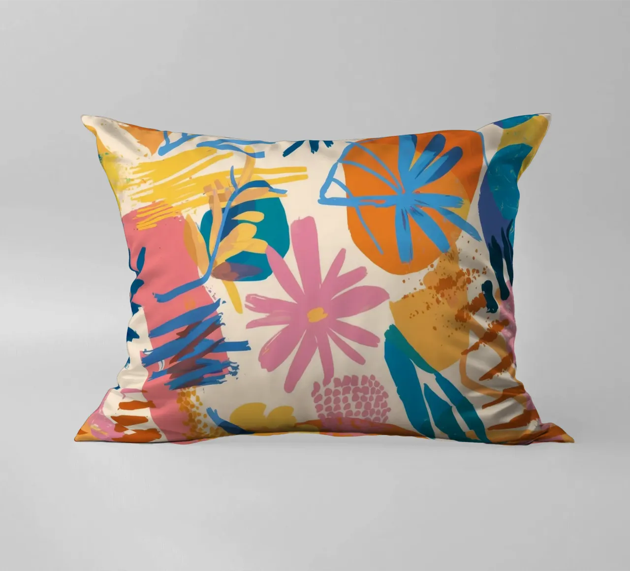 Abstract Island Bloom decorative cushion by Haven Mirage