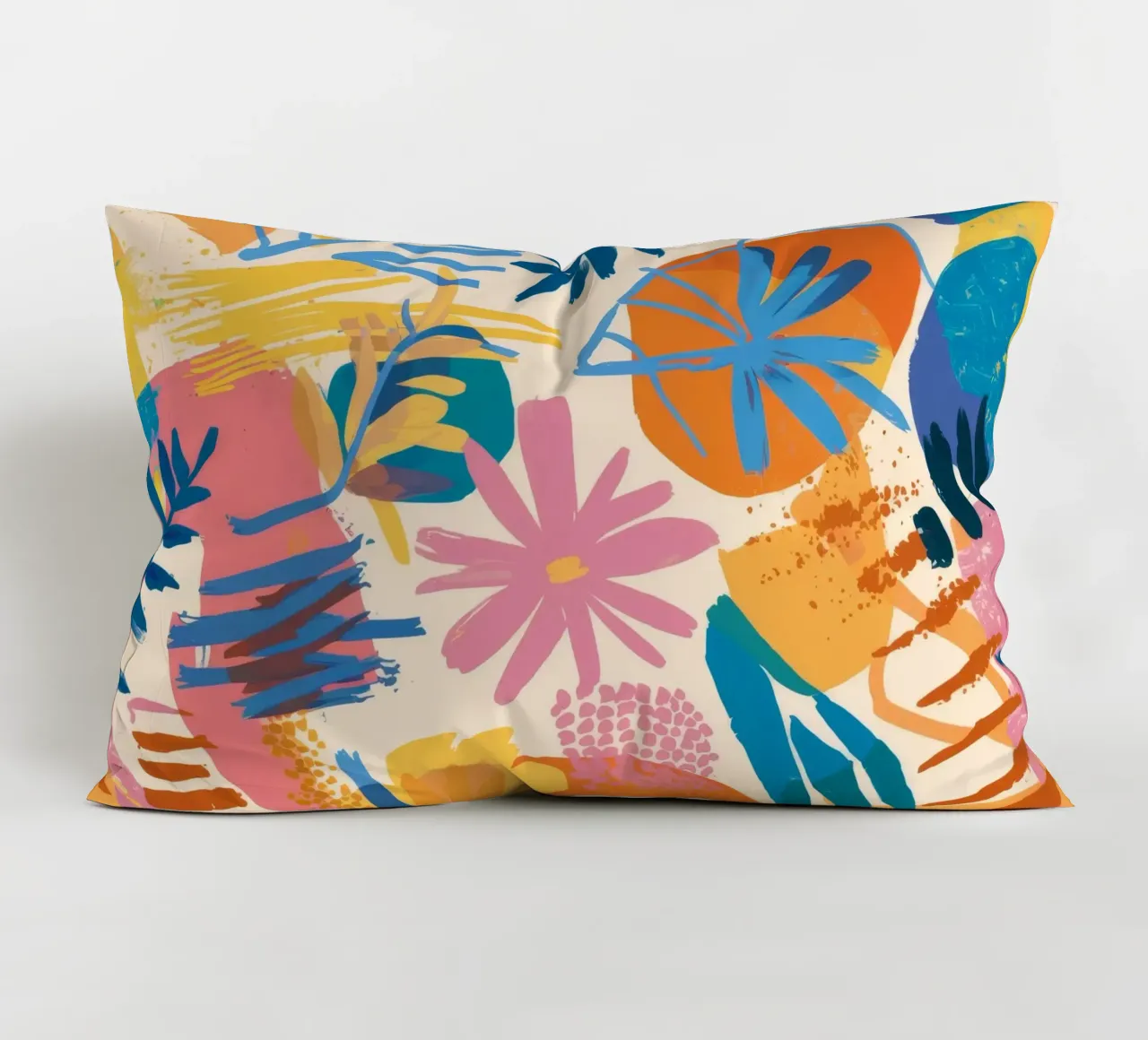 Abstract Island Bloom decorative cushion by Haven Mirage