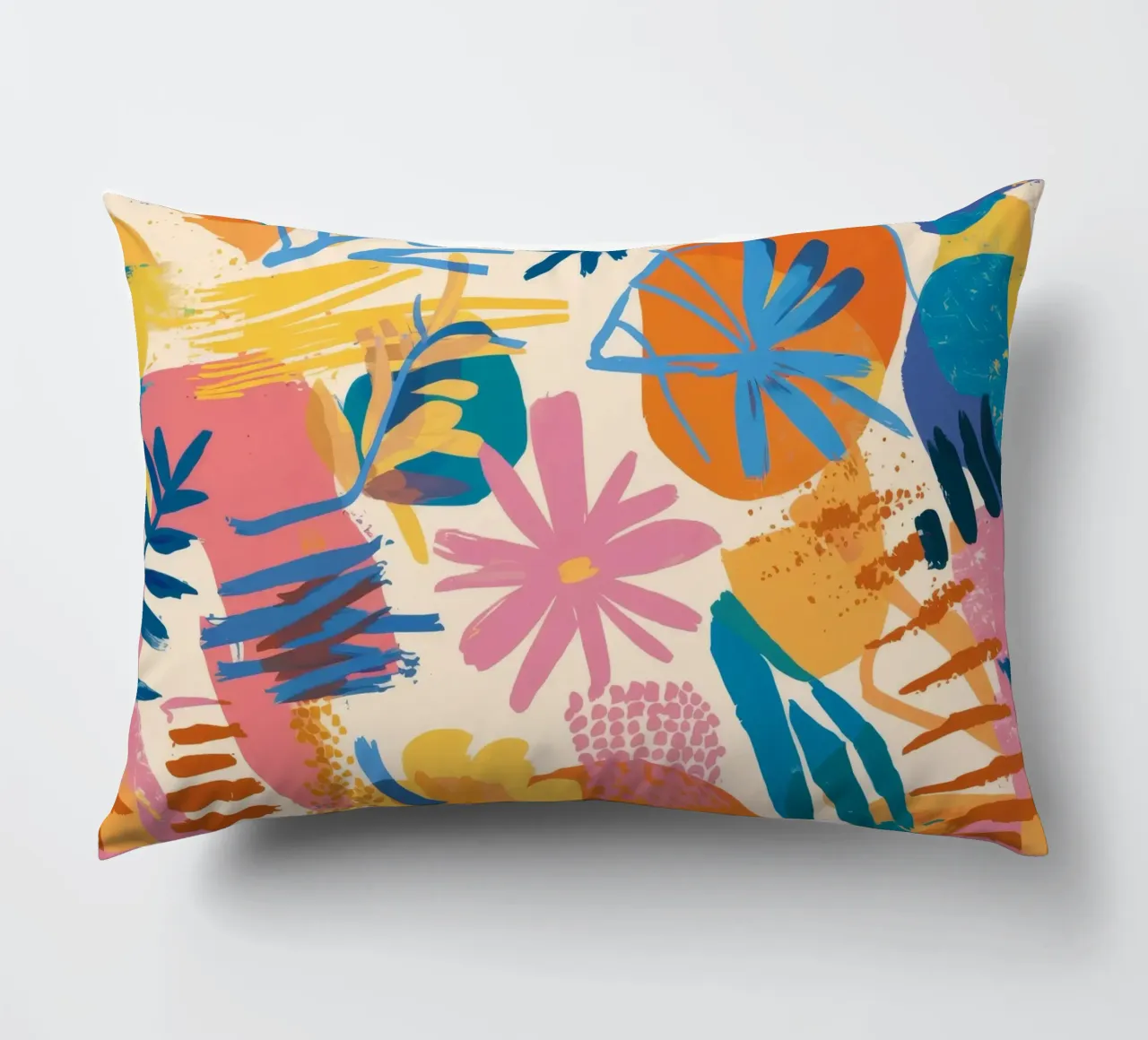 Abstract Island Bloom decorative cushion by Haven Mirage