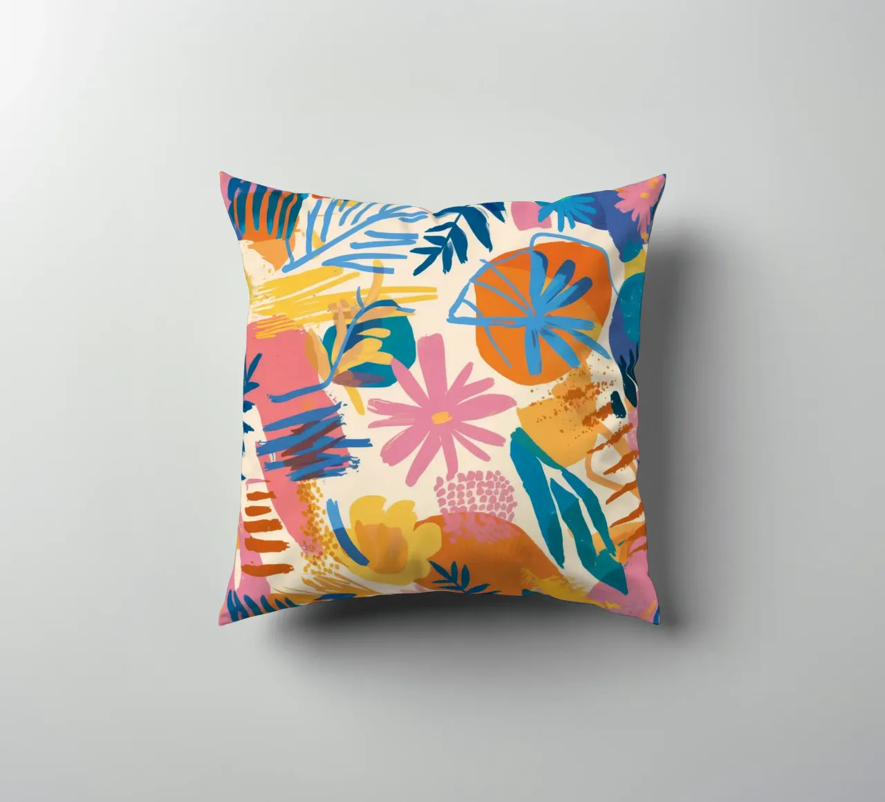 Abstract Island Bloom decorative cushion by Haven Mirage