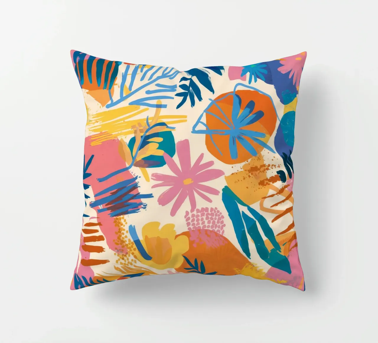 Abstract Island Bloom decorative cushion by Haven Mirage
