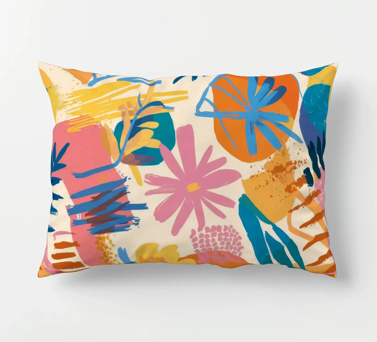 Abstract Island Bloom decorative cushion by Haven Mirage