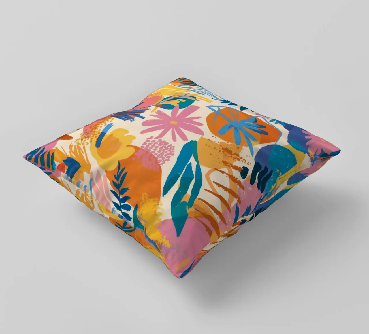 Abstract Island Bloom decorative cushion by Haven Mirage