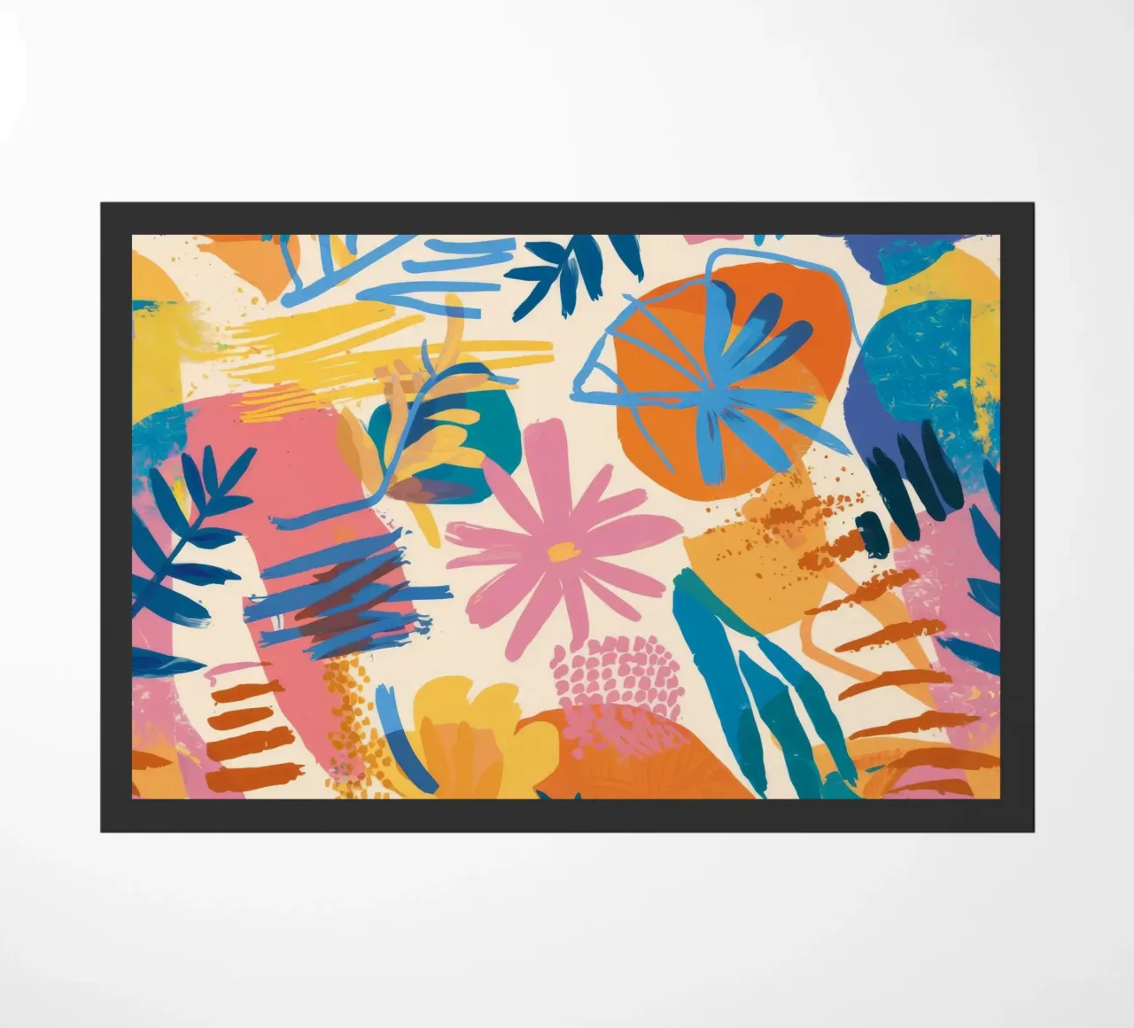 Abstract Island Bloom doormat by Haven Mirage