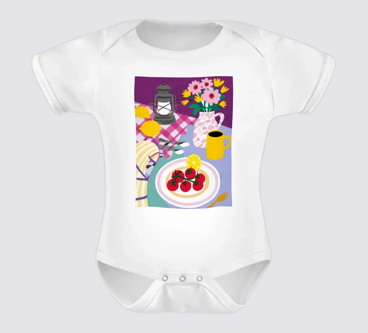 Crostata Picnic ai frutti di bosco body neonato maniche corte da Jasper Rune