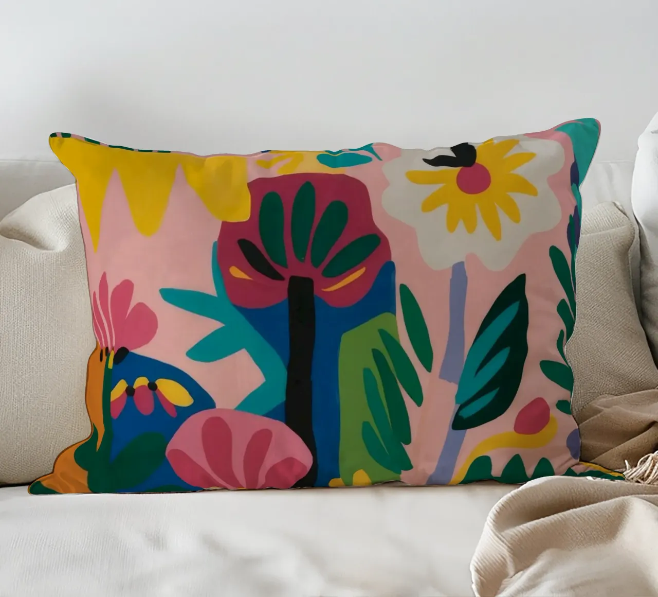 Abstract Garden Forms decorative cushion by Paez Harmony
